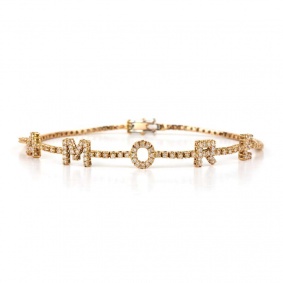 18k Rose Gold Diamond Amore Bracelet 0.82ct Total